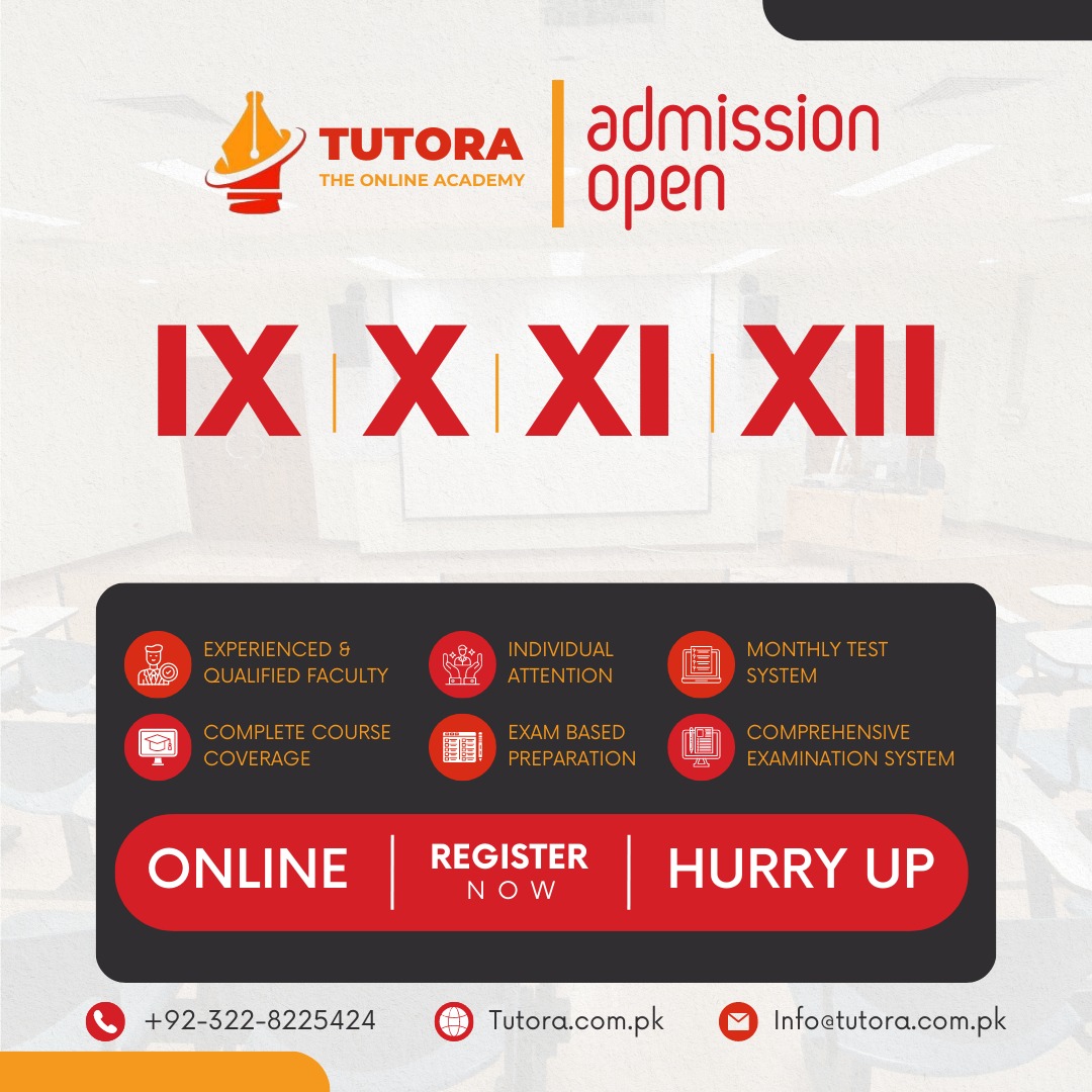 Tutora admissions open poster